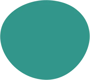 Eine verformte Blase in der Hausfarbe Türkis von Sprachschatz