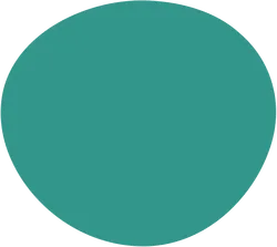 Eine verformte Blase in der Hausfarbe Türkis von Sprachschatz